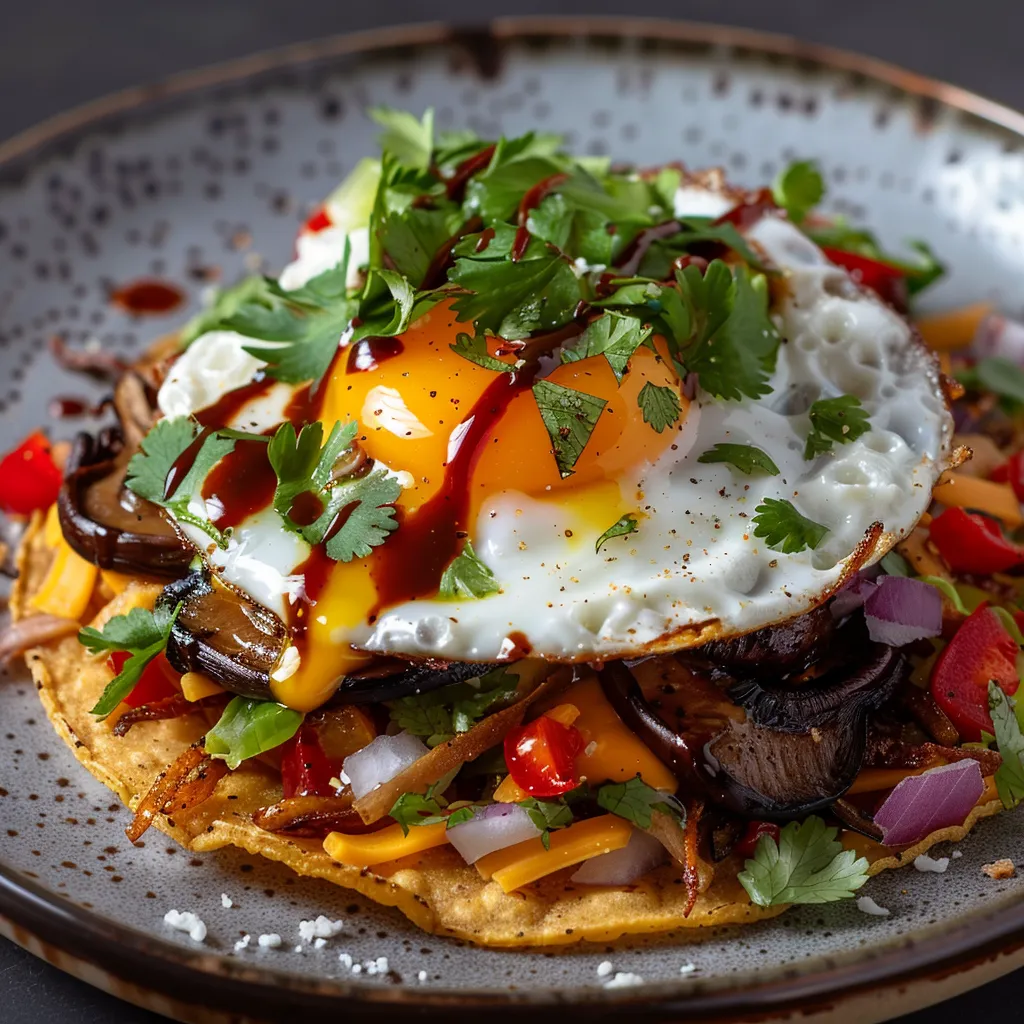 Tostadas œuf et barbecue