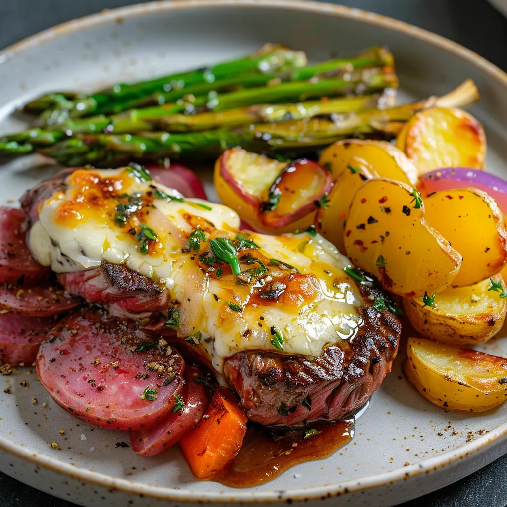 Bavette de bœuf gratinée