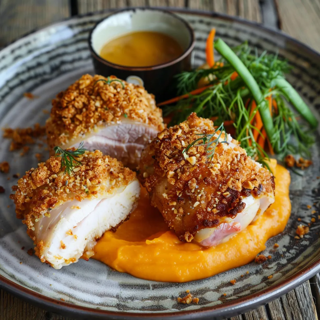 Cuisses poulet croustillantes amandes