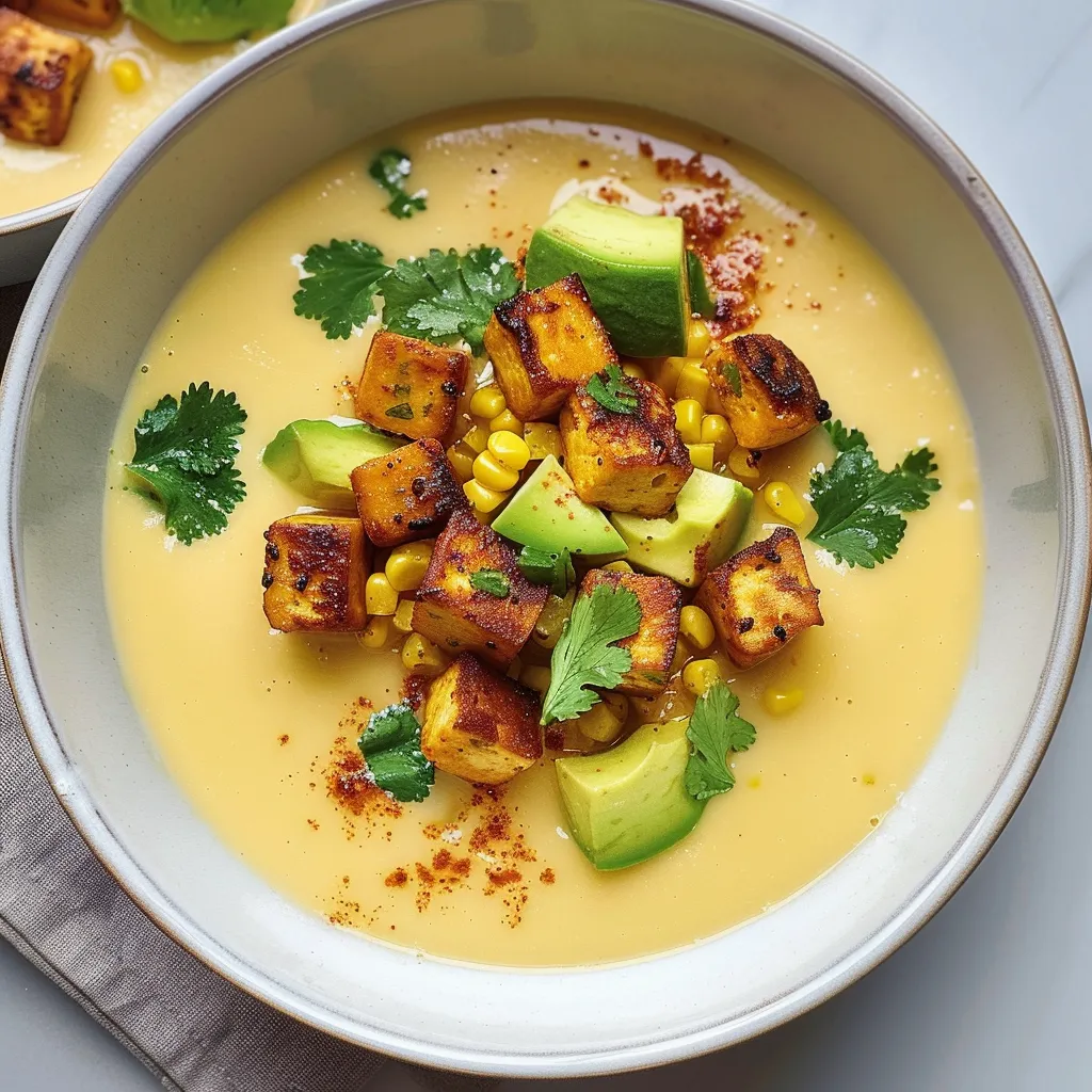 Crème de maïs au tofu