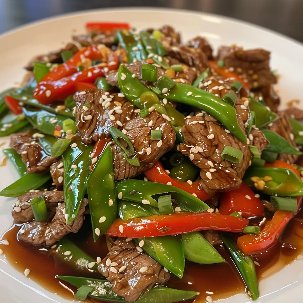 Sauté boeuf pois sésame