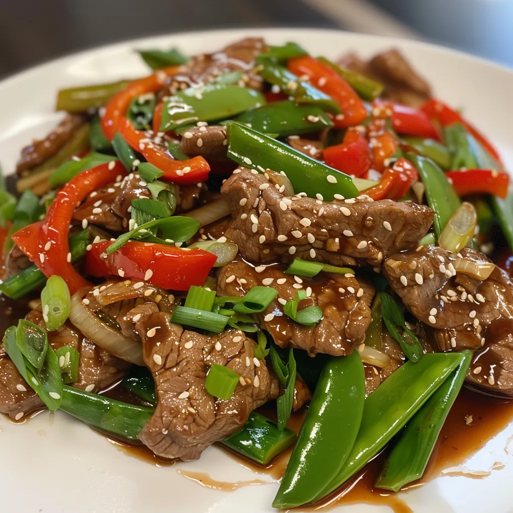 Savourez un sauté de boeuf et légumes au sésame