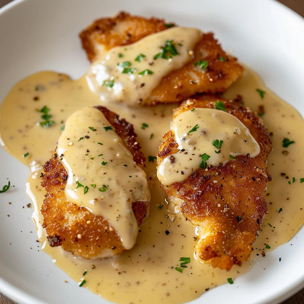 Savourez des aiguillettes de poulet fondantes avec une crème de parmesan veloutée