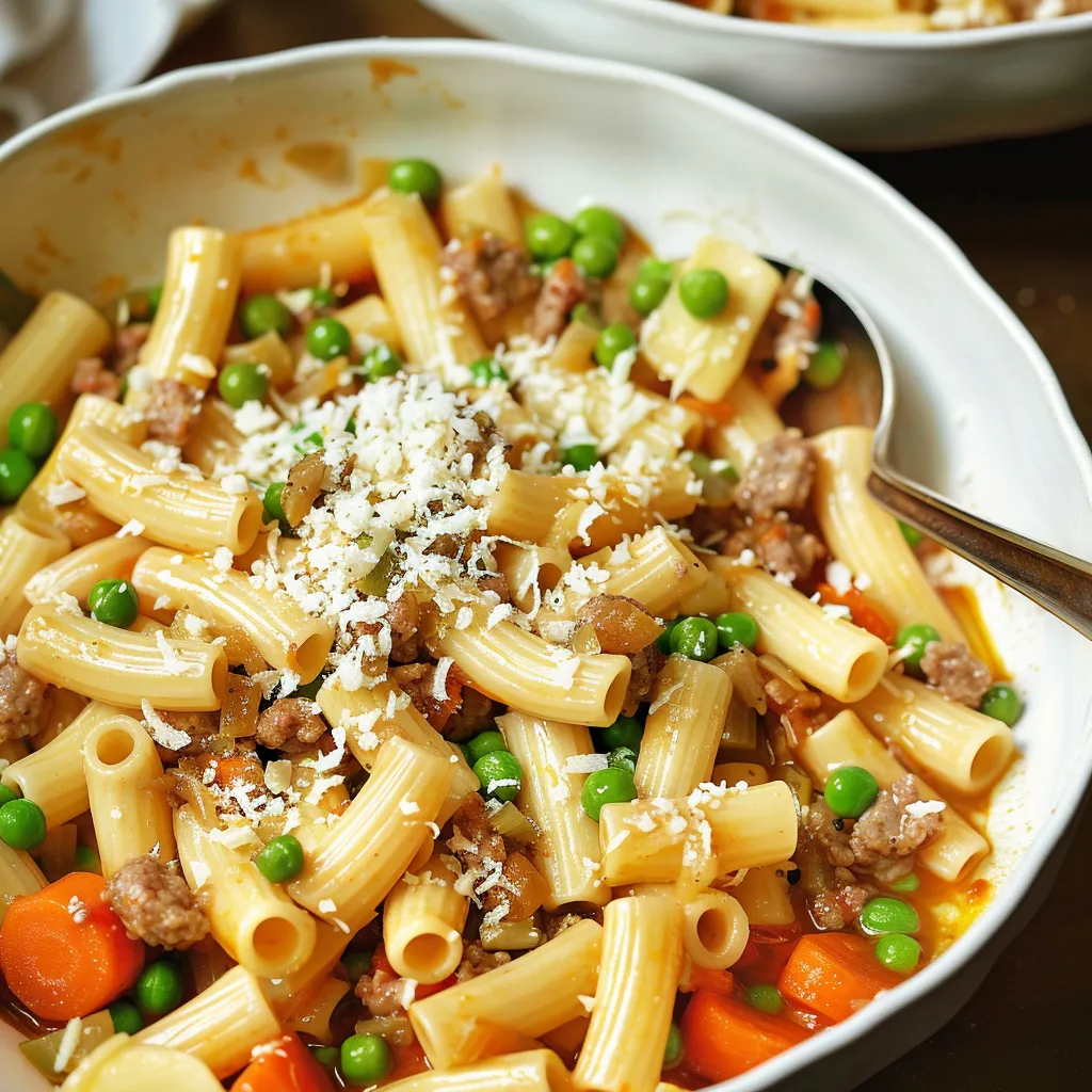 Cavatellis saucisse et pois