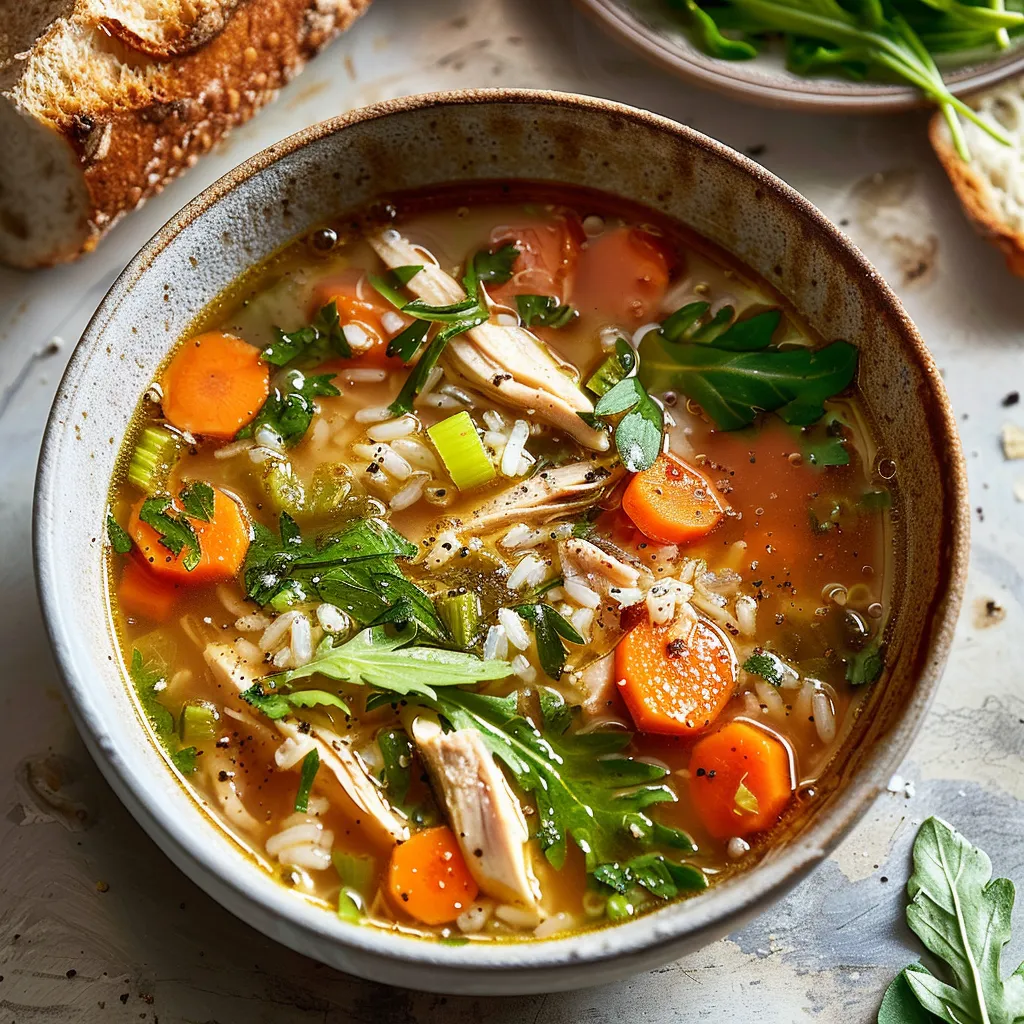 Soupe repas au poulet