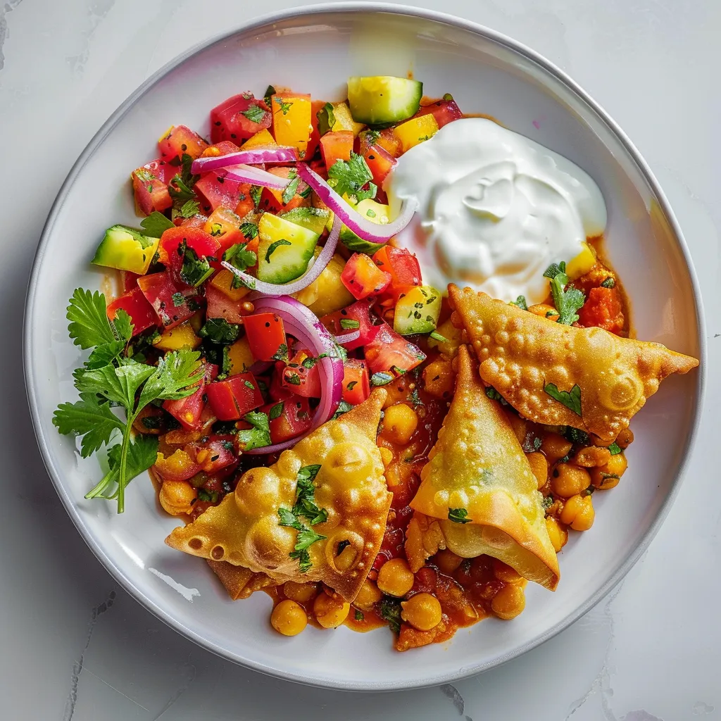 Samosas et cari pois chiches