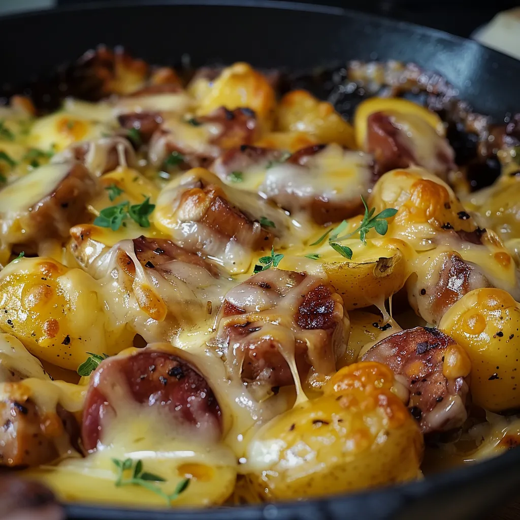 Pommes de terre croustillantes et fromage