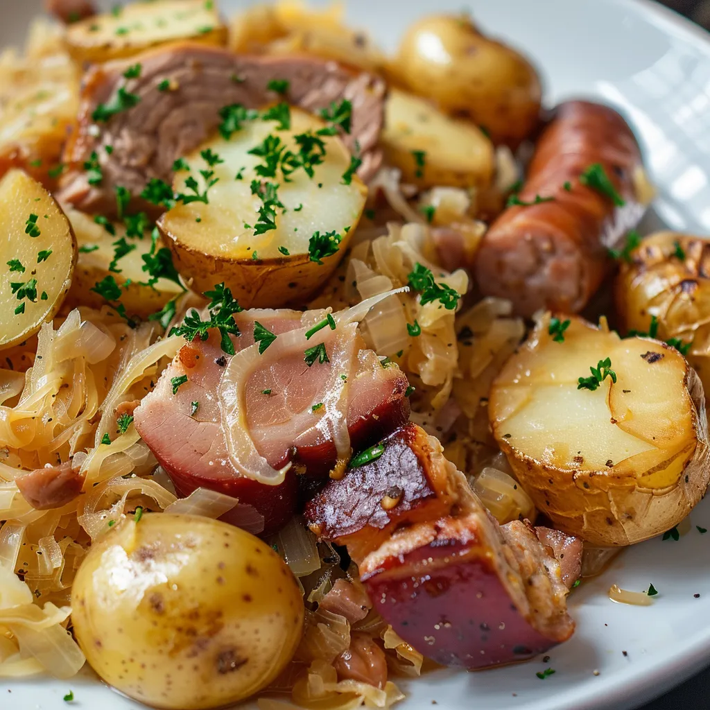 Choucroute garnie alsacienne, un plat régional savoureux