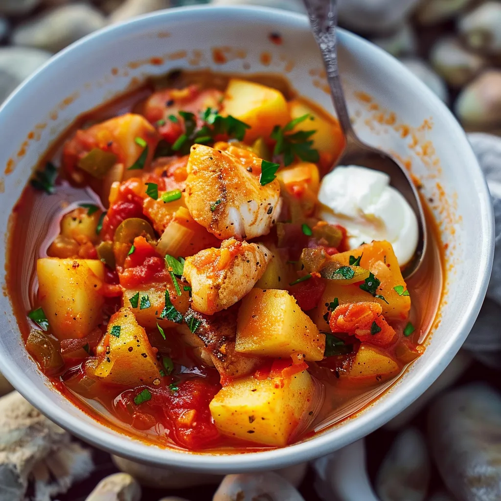 Ragoût de merlu et pommes
