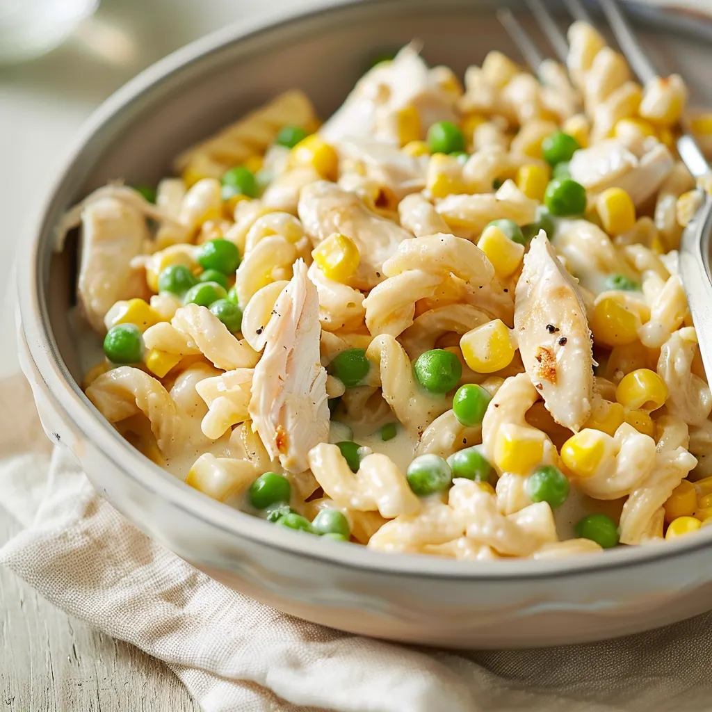 Préparez des gemellis crémeux avec du poulet et des légumes savoureux