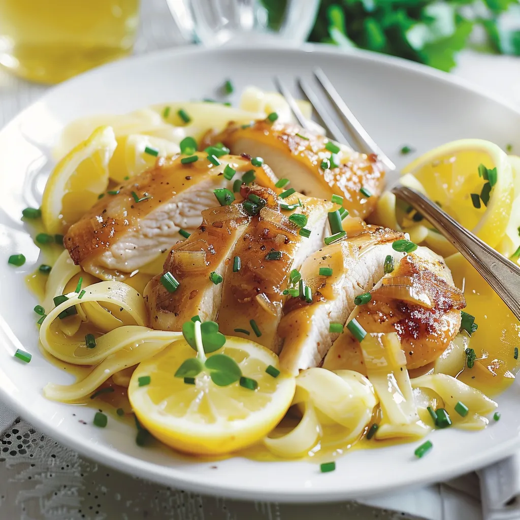 Poulet citron et oignons