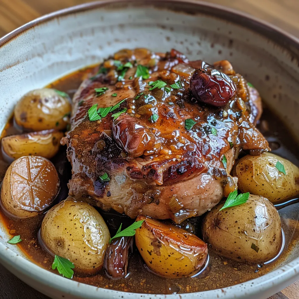 Porc braisé aux dattes et légumes savoureux