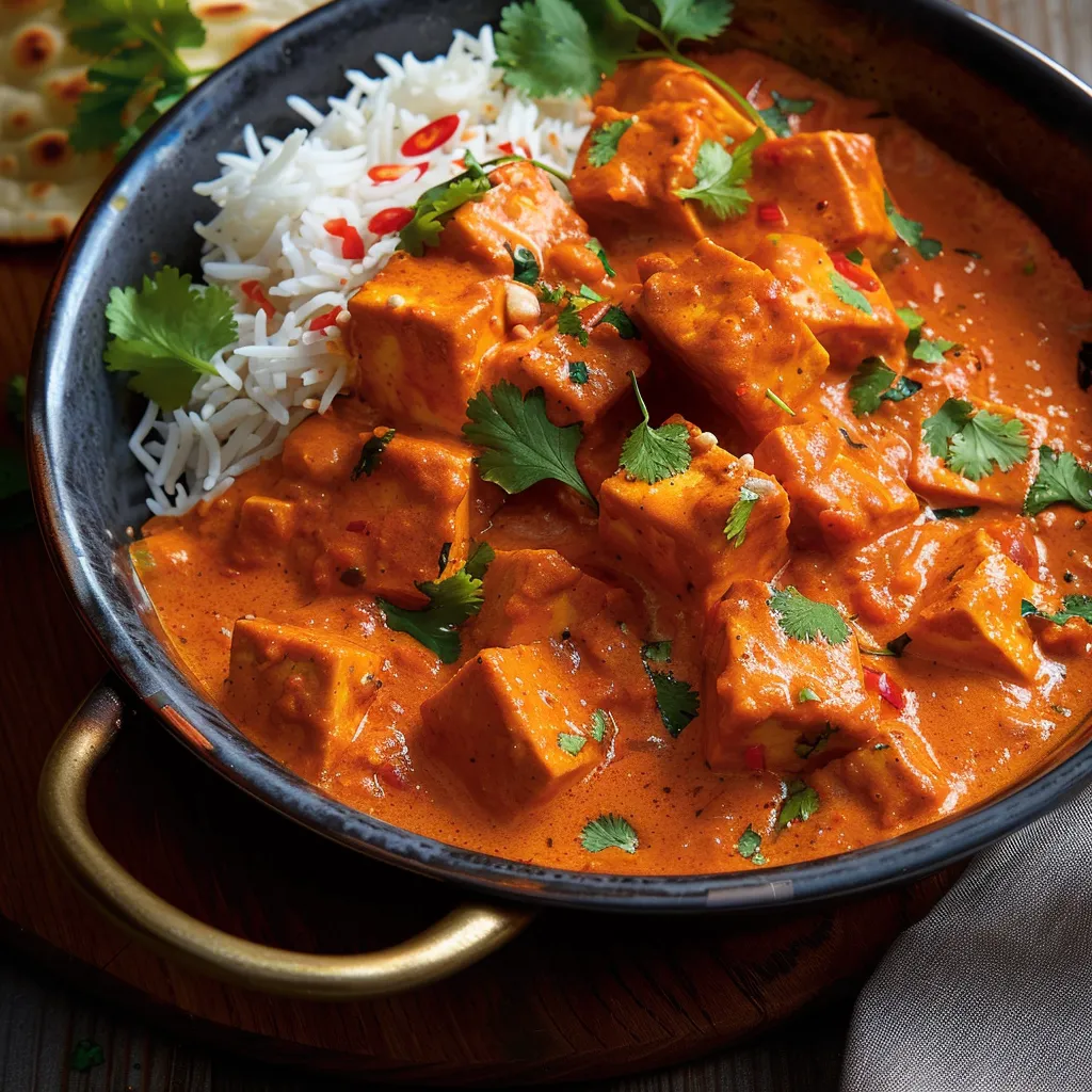 Tofu au beurre inspiré des saveurs indiennes