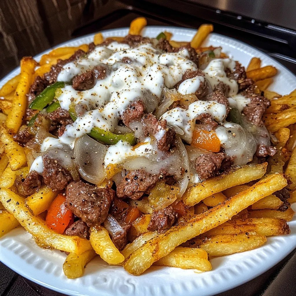 Une explosion de saveurs avec cette recette de frites steak fromage fondant, prête en un rien de temps.