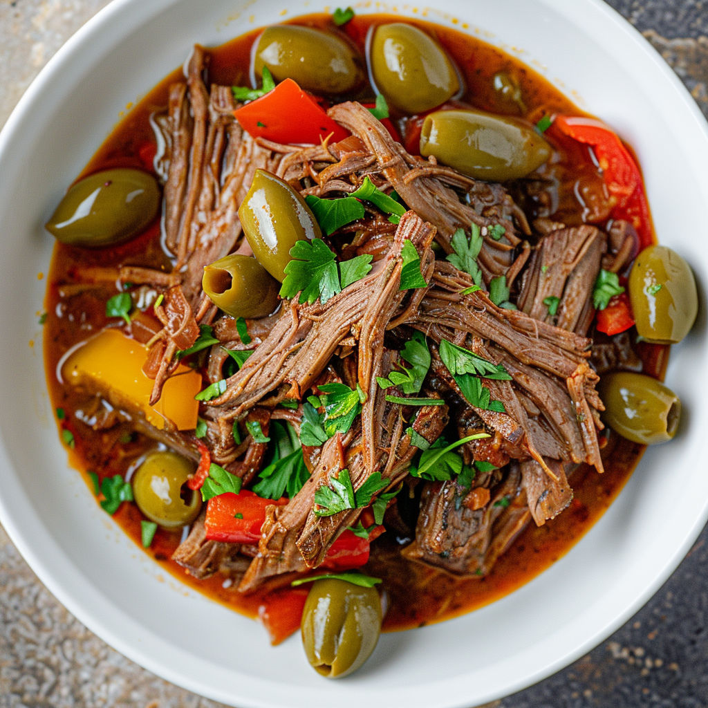 Un plat typique de Cuba : bœuf tendre, épices chaudes et touche acidulée.