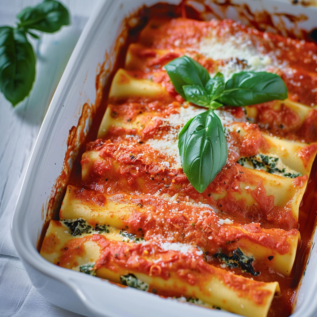 Une recette de lasagna maison dans un plat en plastique.