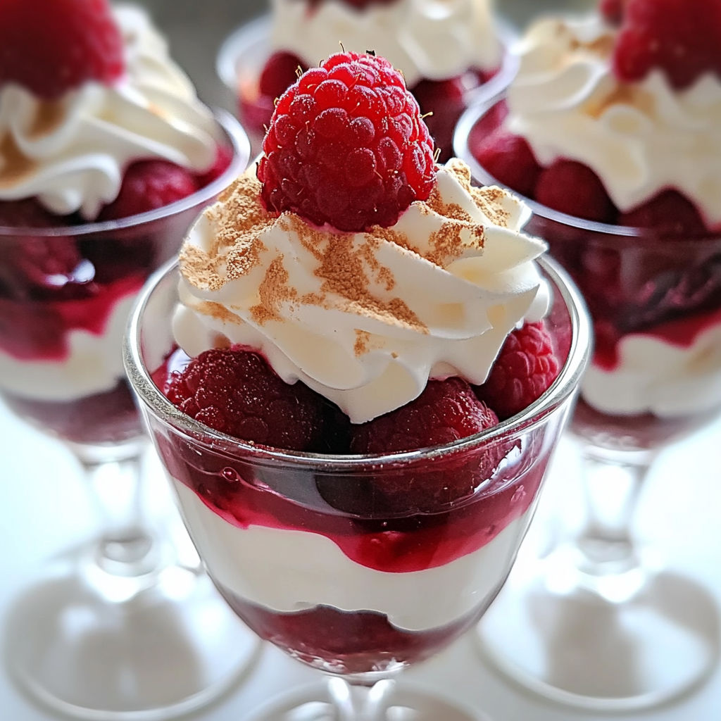 Verrines Framboise, Mascarpone & Éclats de Meringue.