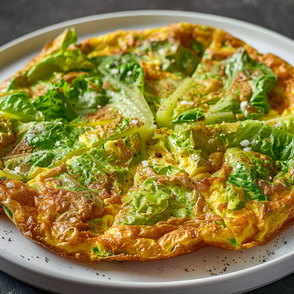 Une pizza maison avec des légumes verts et des herbes.