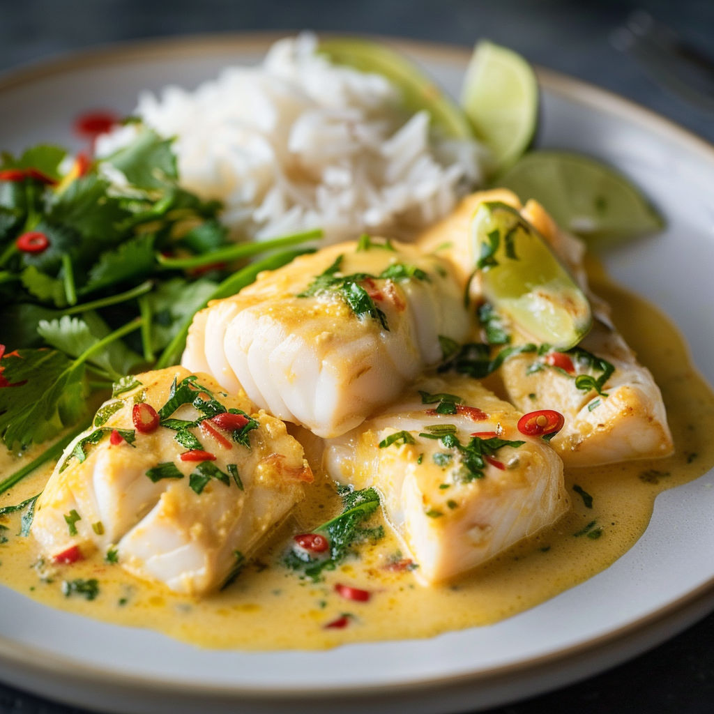 Plate of food with fish, rice, and vegetables.