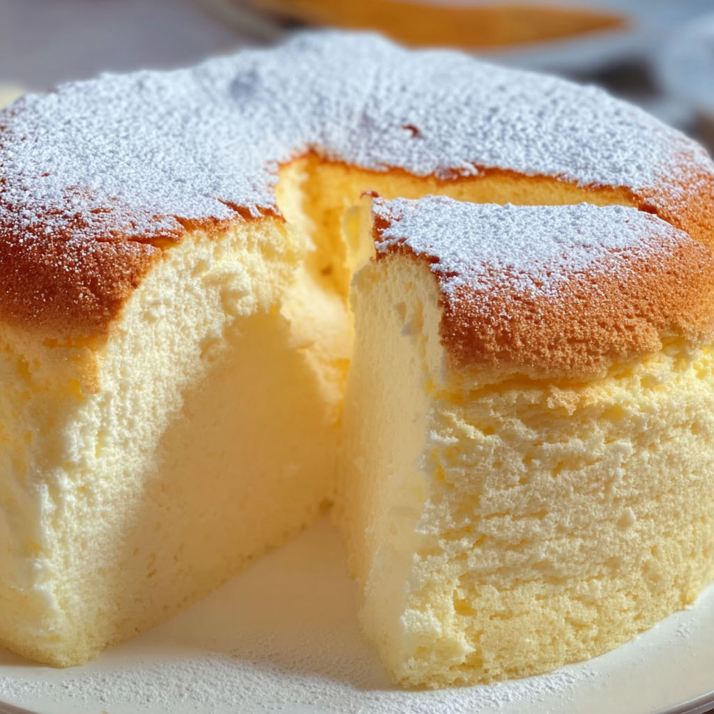 Une partie d'un nuage moelleux à la vanille et yaourt, avec une pâte de pâte à cake et des flocons d'avoine.