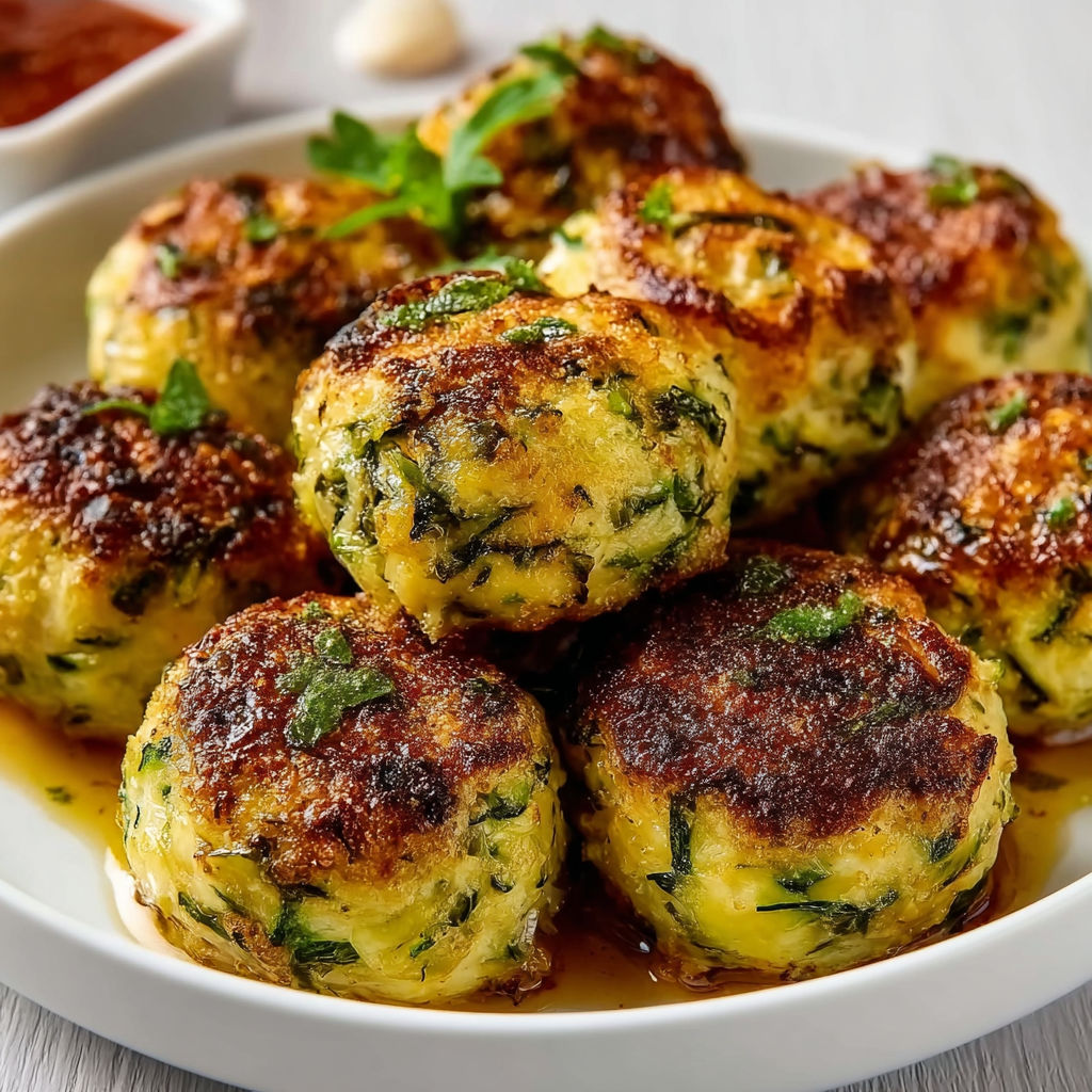 Boulettes de courgettes au four, un plat délicieux et facile à préparer.
