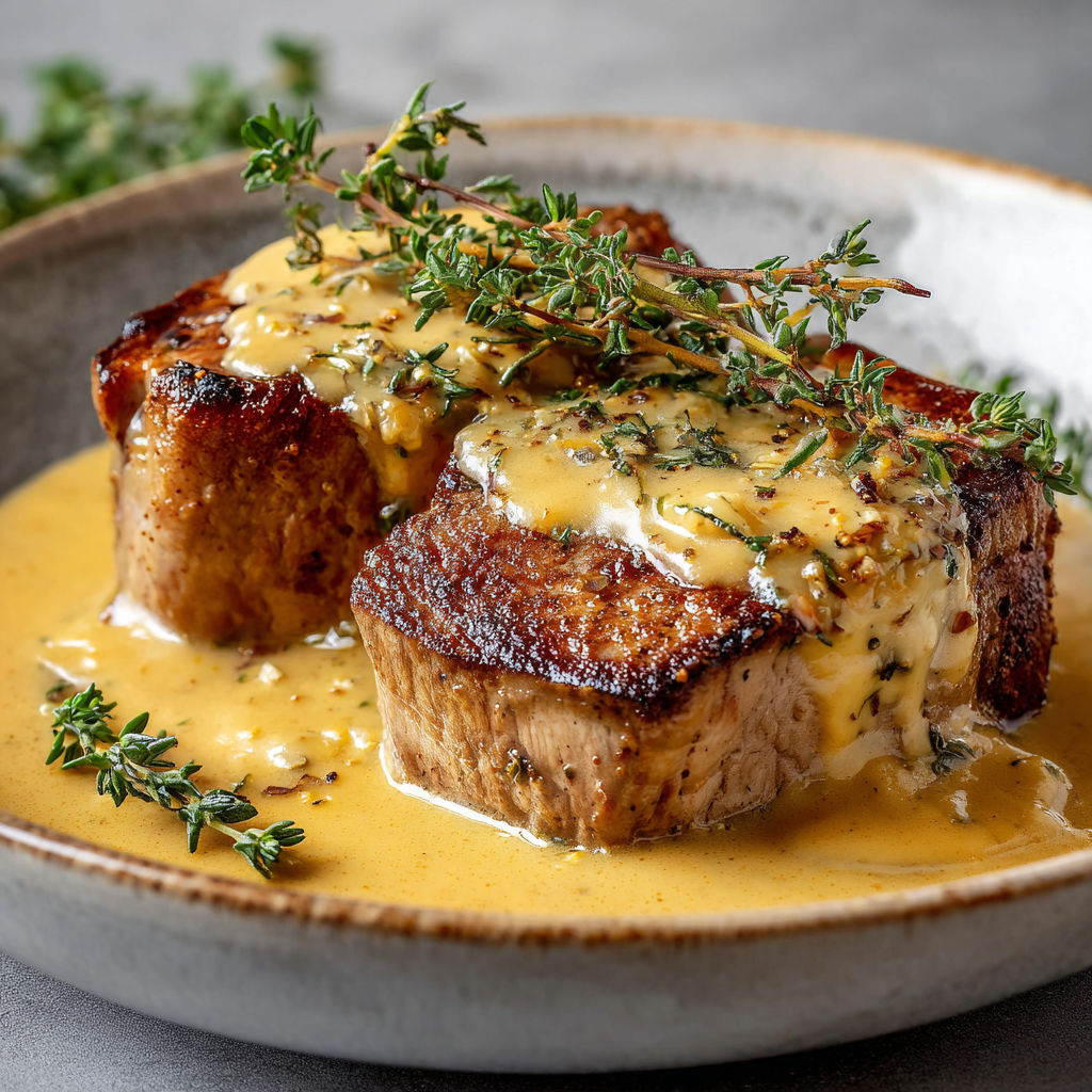 Une viande grillée avec des herbes et des épices, accompagnée d'une sauce au yaourt et de pâte d'amande.