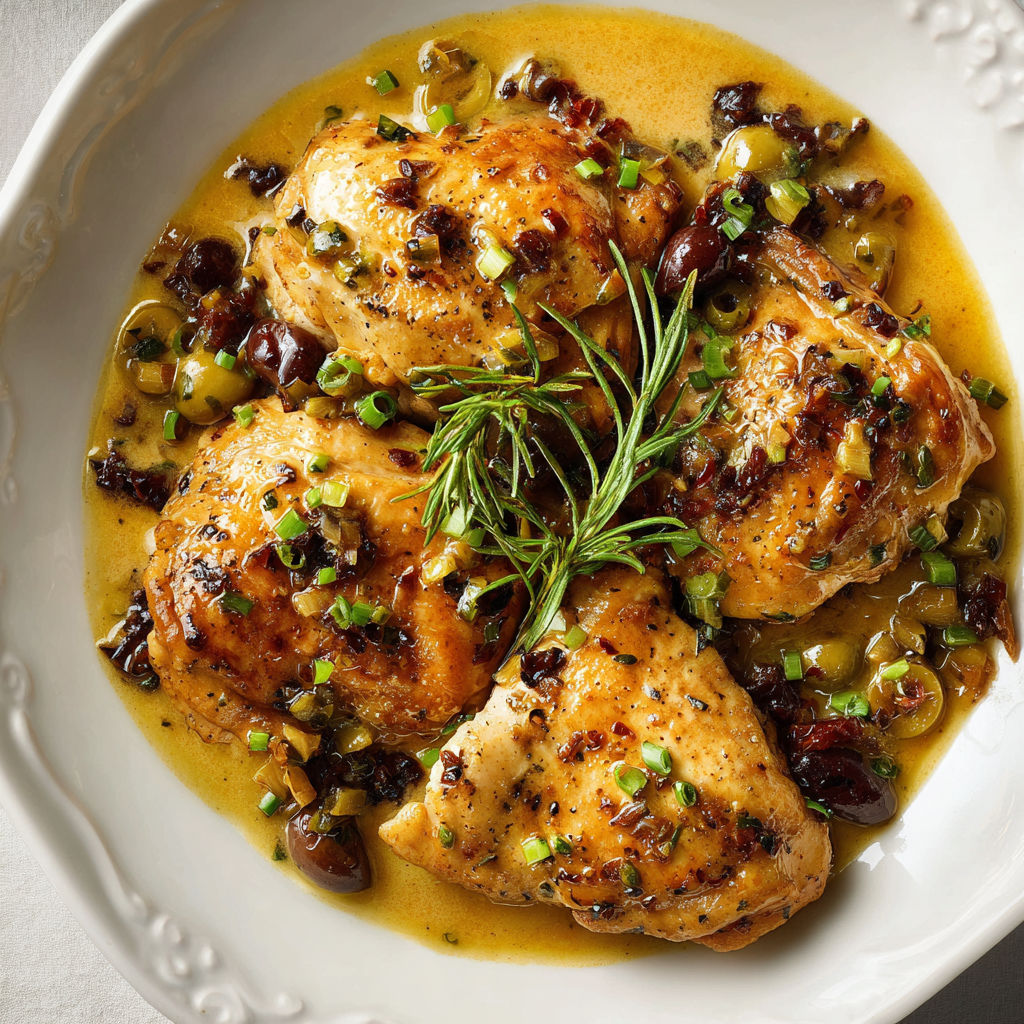 Une recette de poulet grillé avec des herbes et des légumes.