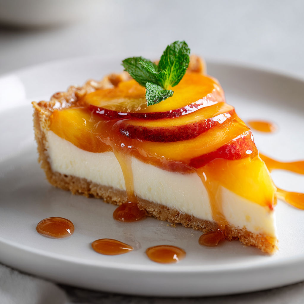 Une tarte aux fruits sur un plateau, avec des fruits et des herbes sur les crustacés.