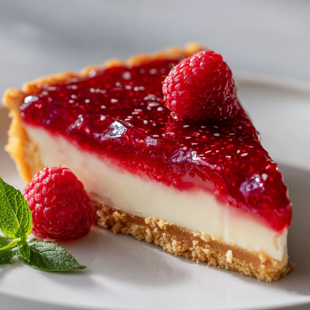 Une tarte aux fraises sur un plateau de porcelaine.