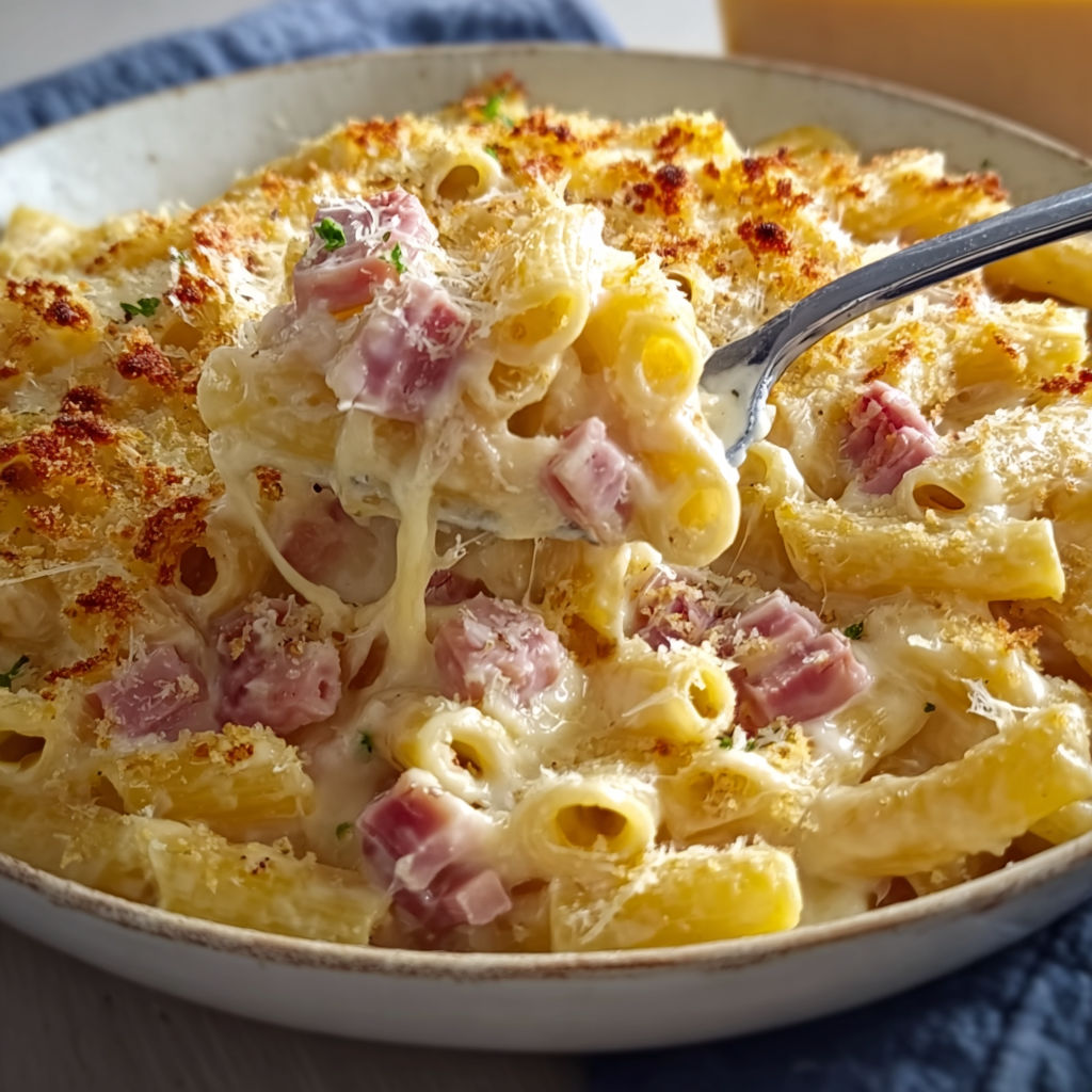 Une recette de macaroni au fromage et aux légumes.