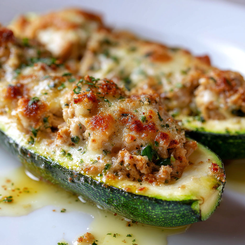 Une poivronnière au fromage et aux légumes, servie sur un plateau.