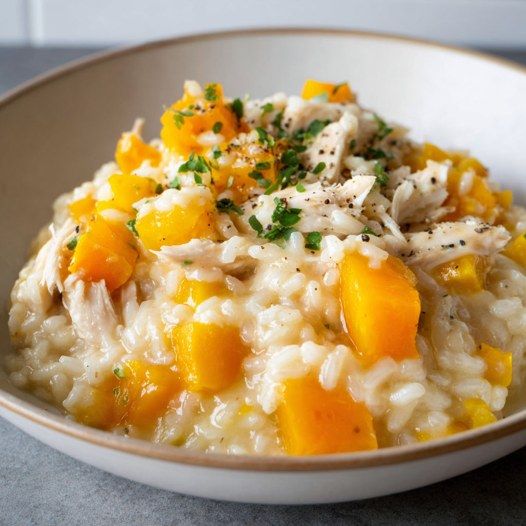 Une assiette de riz et de poulet avec des légumes et des épices.