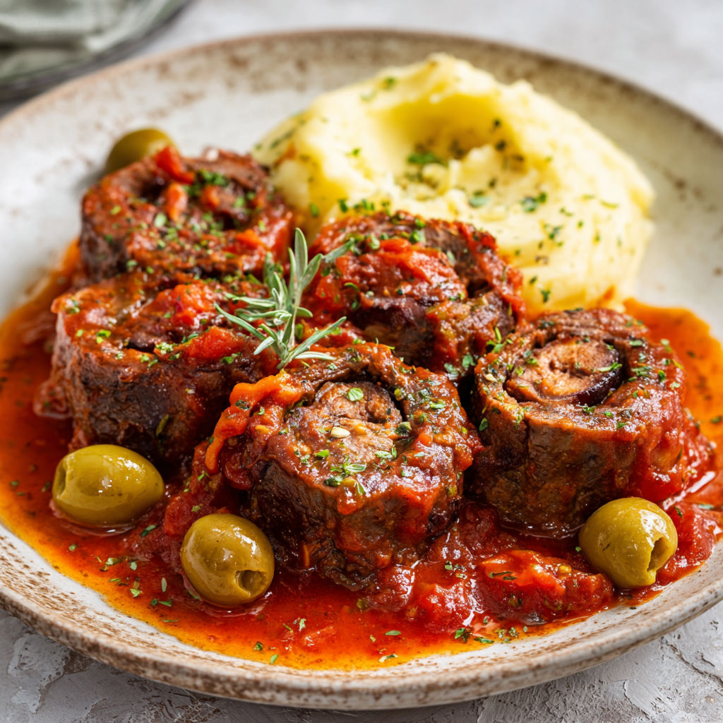 Une recette de casserole avec des olives et des pommes de terre.