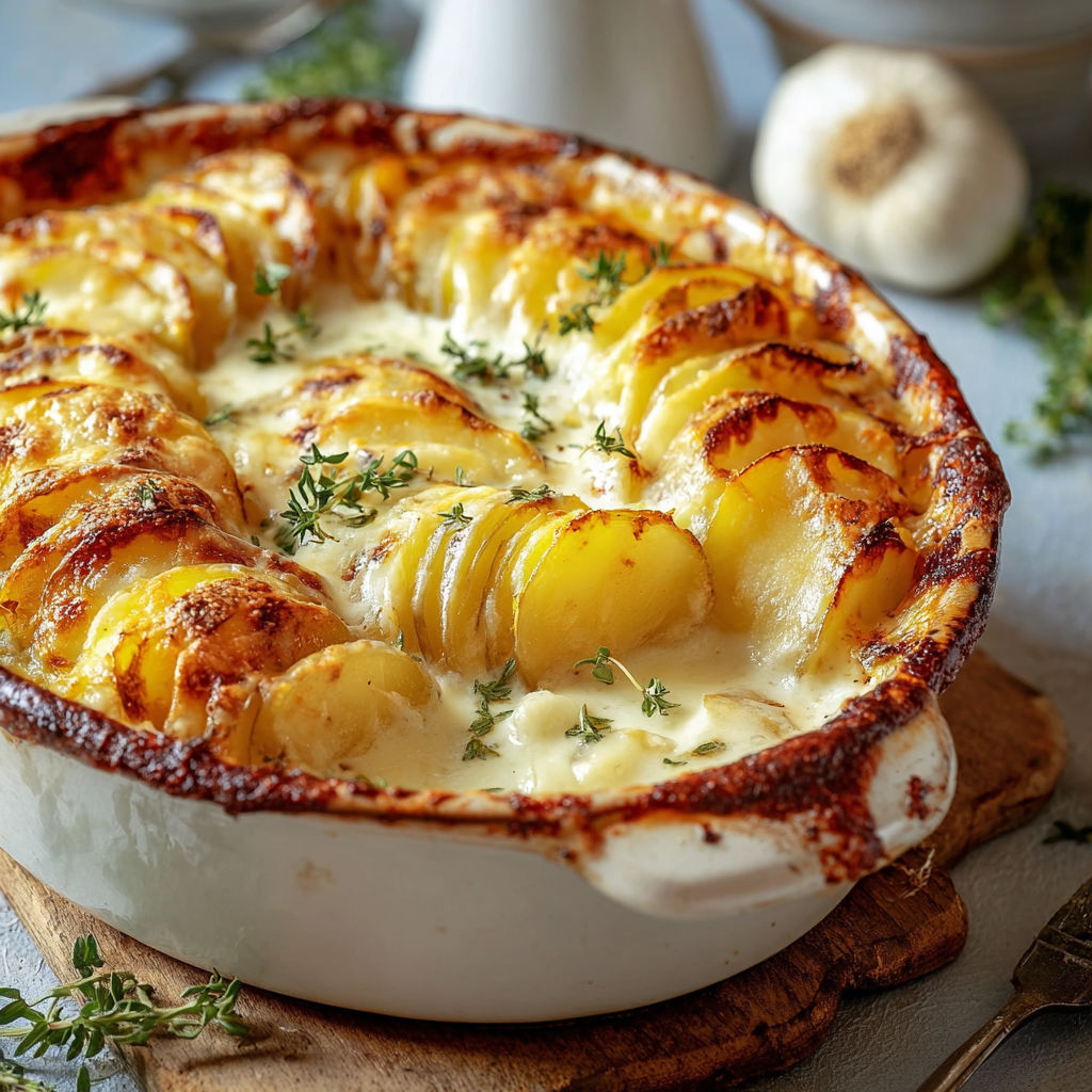 Une tarte aux pommes et aux champignons, servie dans un bol en bois.