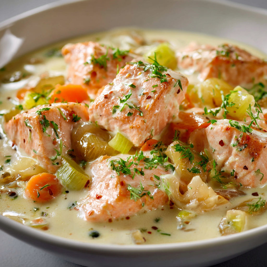 Une blanquette de saumon en un rien de temps.