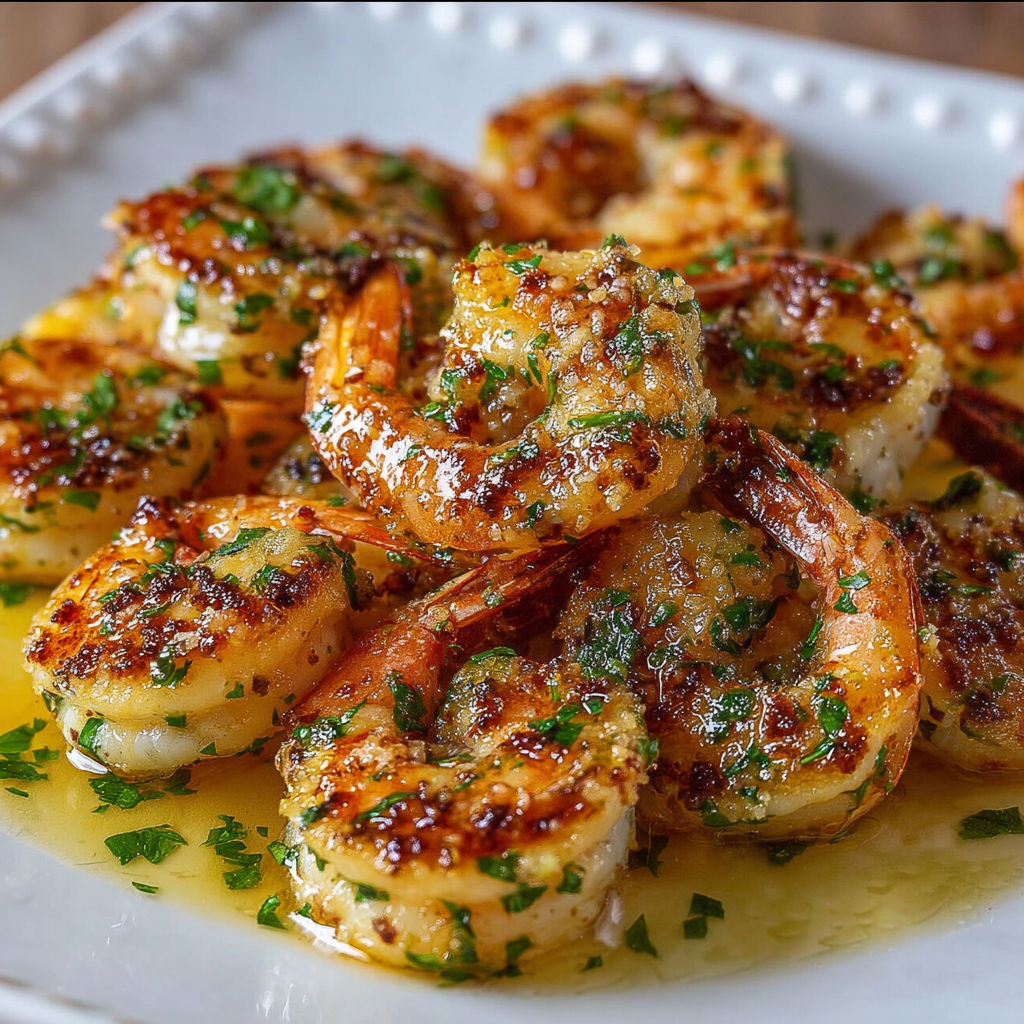 Shrimp with herbs and lemon sauce, a delicious recipe.