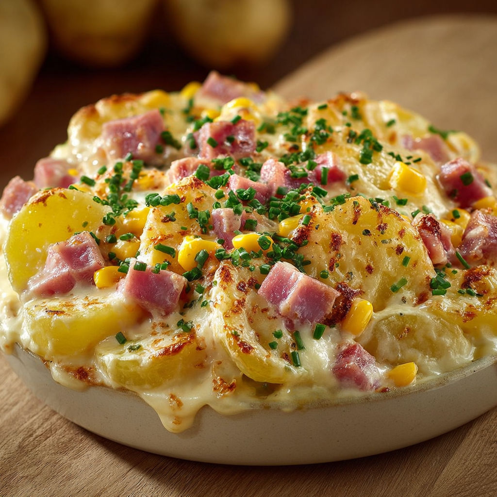 Une recette de pâtes au bacon et aux légumes.