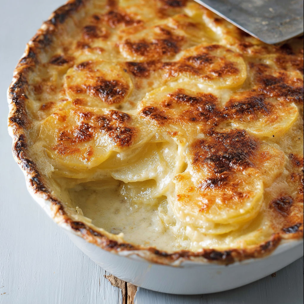 Une tarte aux pommes chaude et croustillante, avec une cuillère en argent pour la servir.