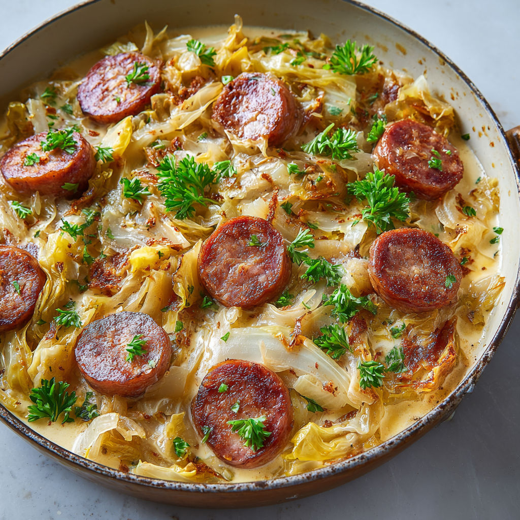 Une tasse de fondue d'endives aux saucisses fumées, avec des saucisses fumées et des endives.