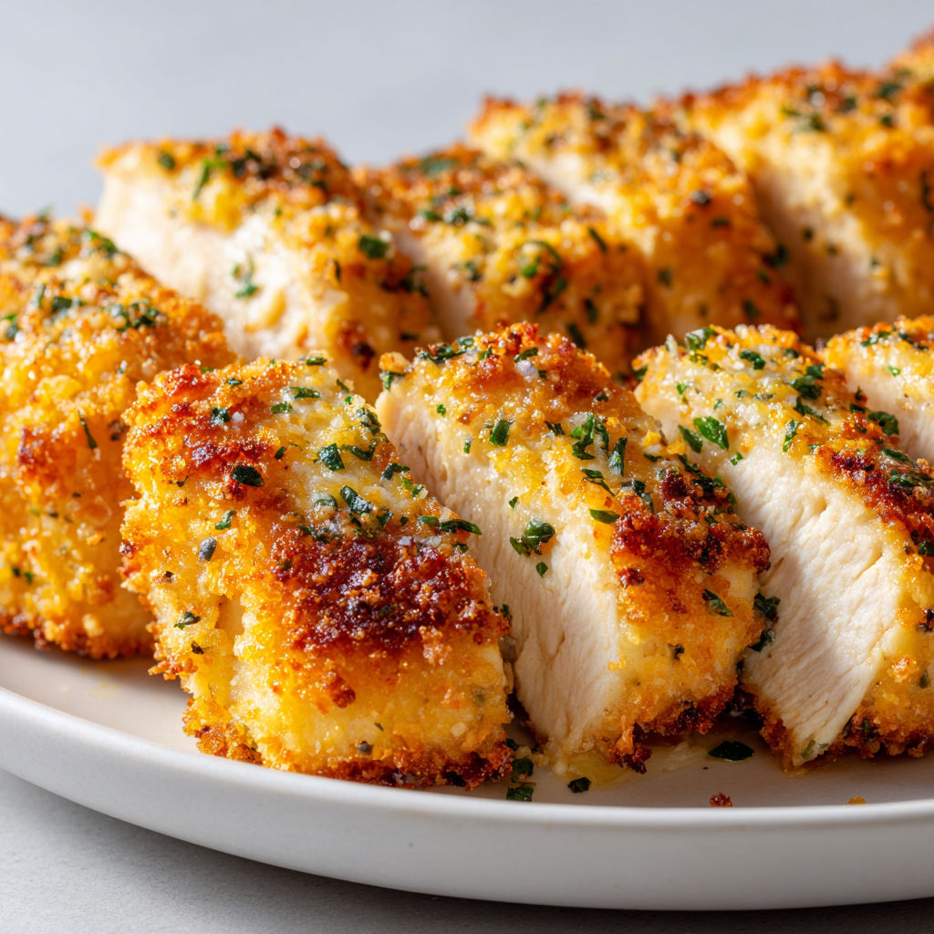 Une pièce de poulet grillé avec des herbes et des légumes, prêt à être mangée.