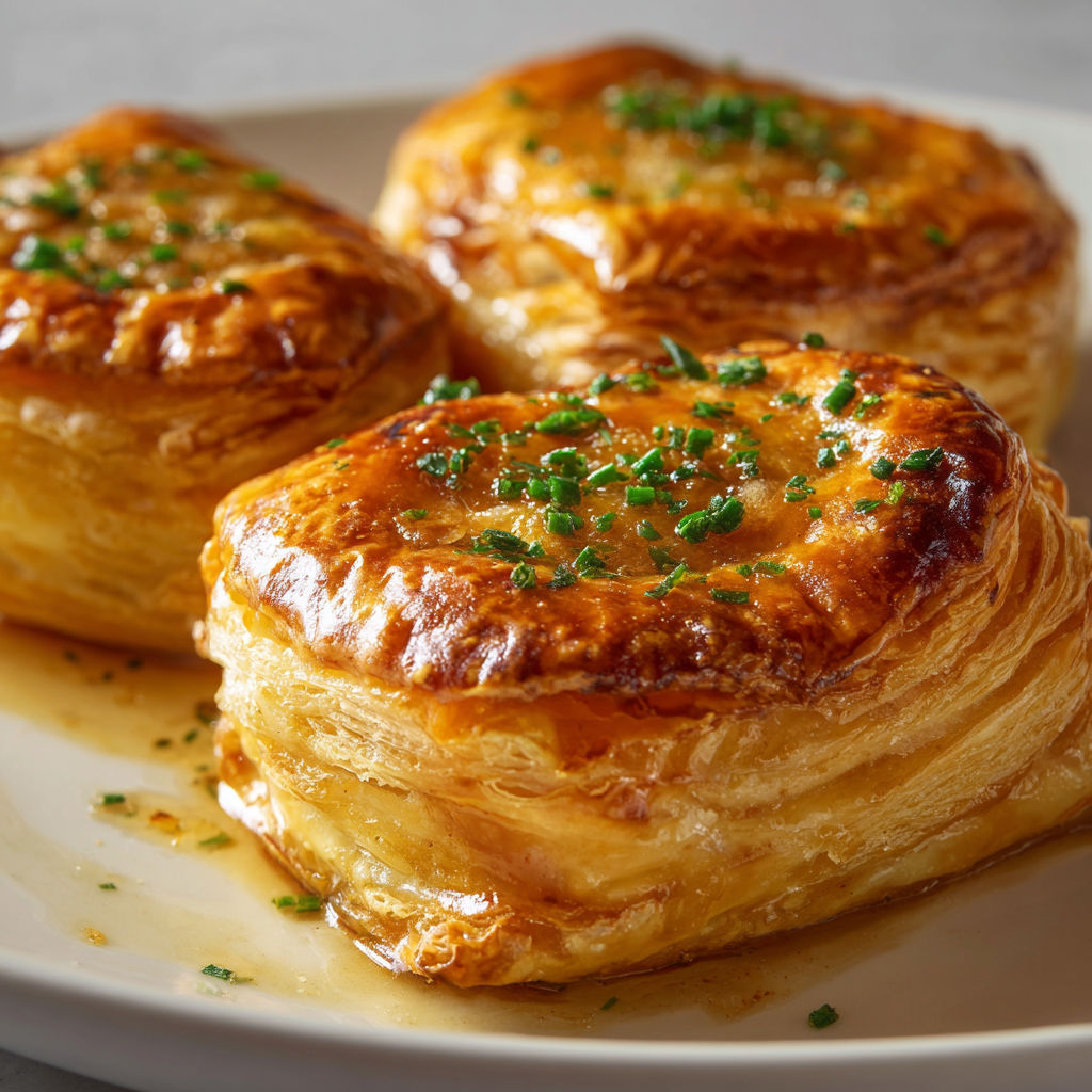 Chaussons au foie gras et confit d'oignon, une recette savoureuse et délicieuse.