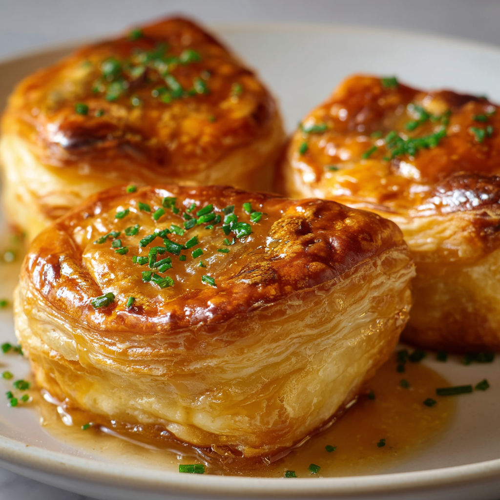 Chaussons au Foie Gras et Confit d'Oignon, une recette savoureuse.
