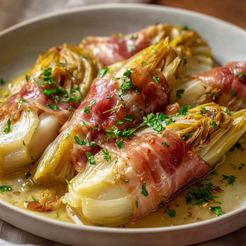 Une salade de légumes et de viande, avec des légumes verts et des bacon, est servie dans un bol.