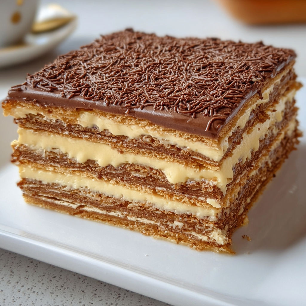 Une image de gâteau Petit Beurre au Café sur un plateau.