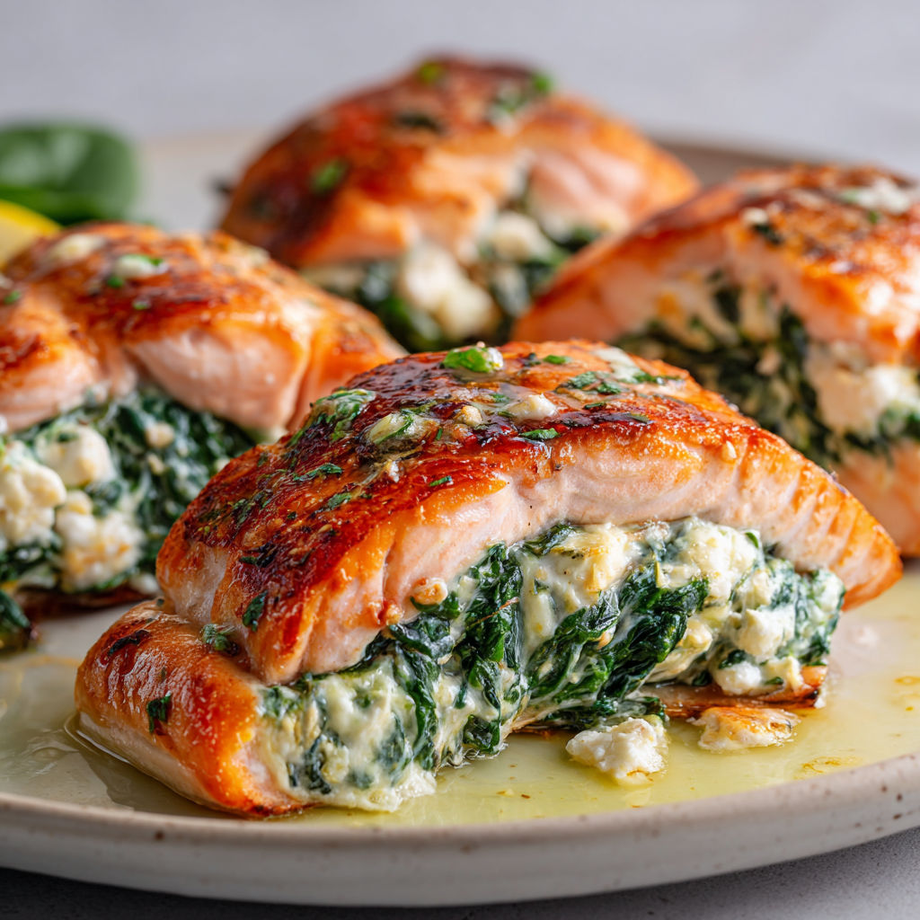 Salmon grillé avec des légumes verts et des herbes.