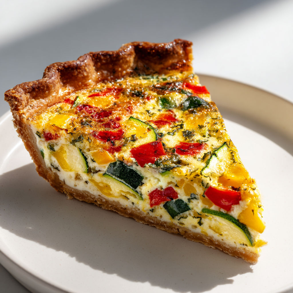 Quiche estivale aux courgettes et tomates