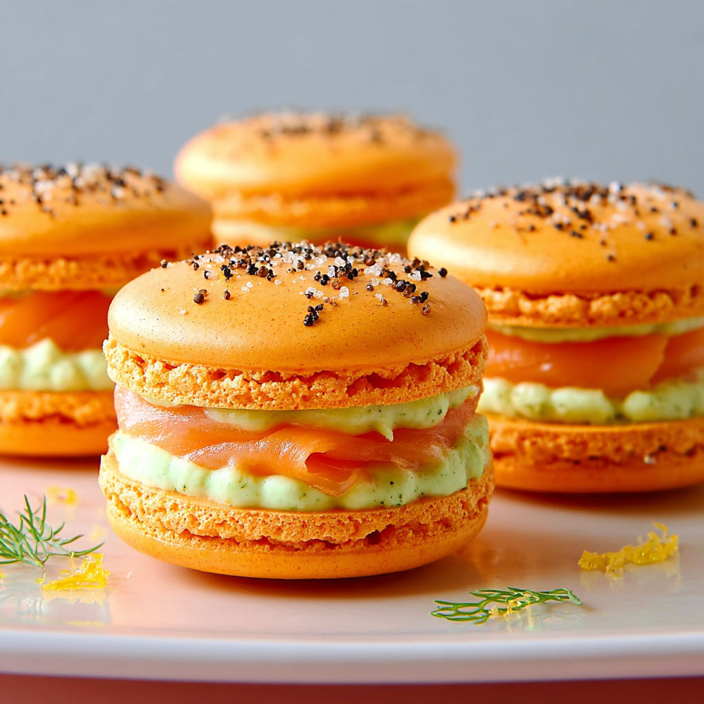 Macarons au Saumon Fumé et Crème d’Avocat : L’Apéritif Chic et Original