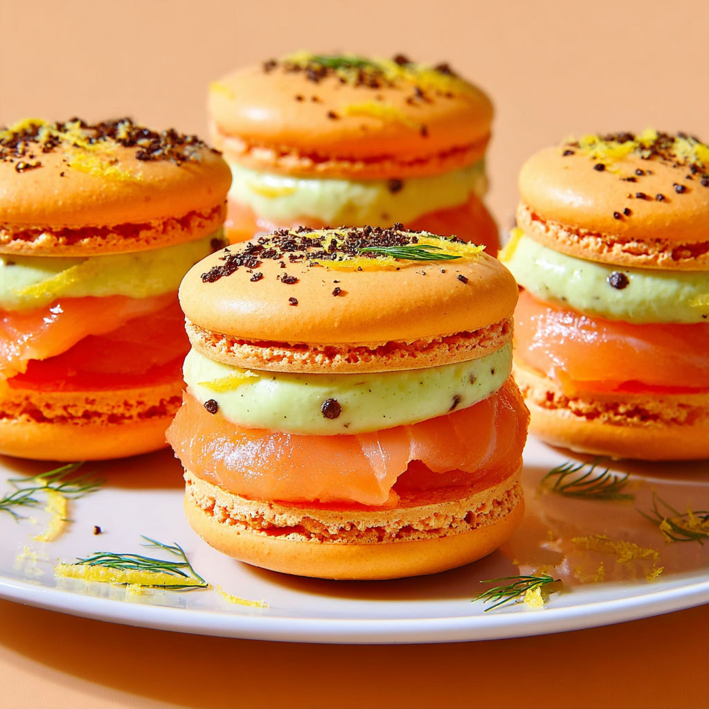 Délicieux Macarons Salés au Saumon et Citron Vert : Une Bouchée de Fraîcheur Gourmande