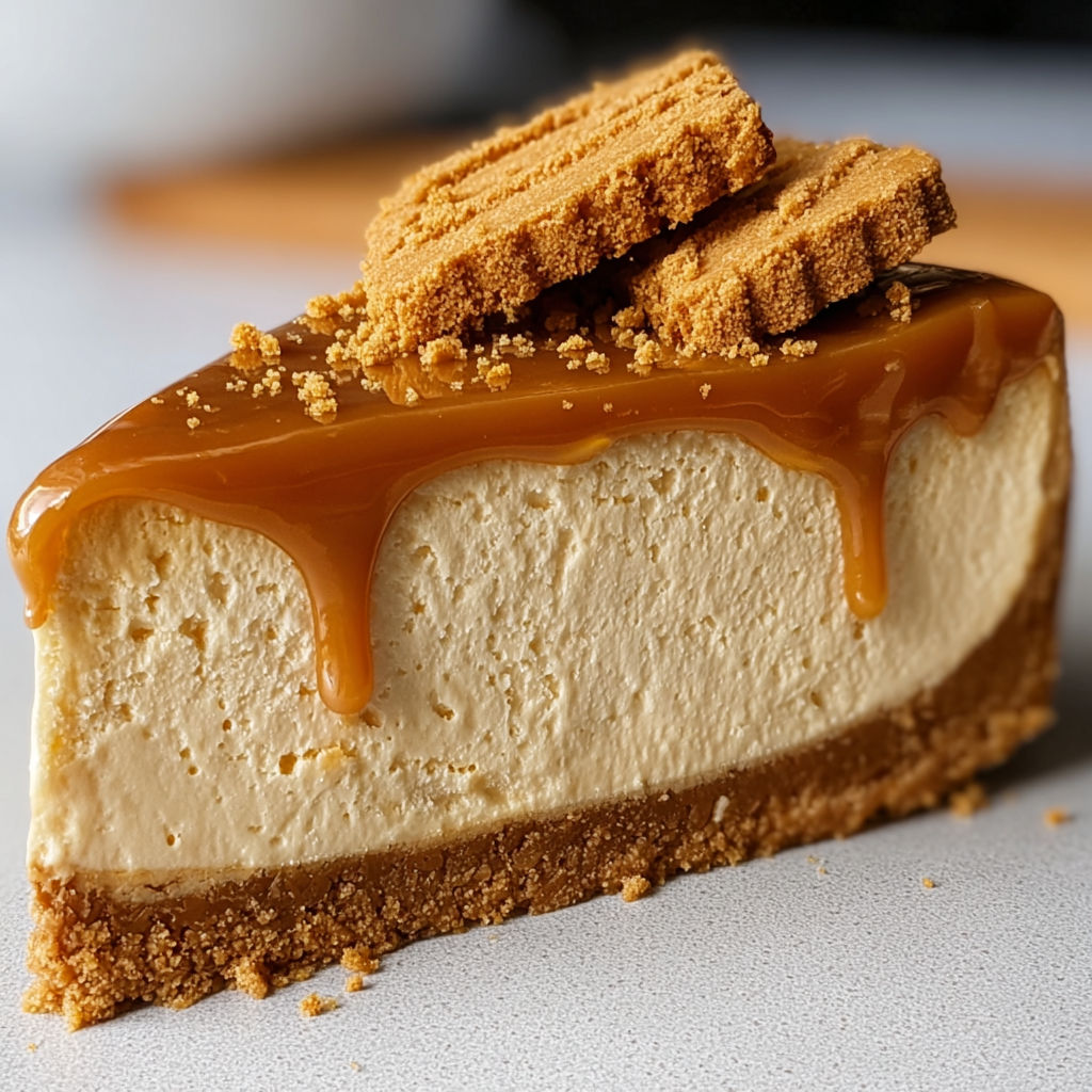 Douceur de Cheesecake aux Spéculoos : Un Dessert Sans Cuisson qui Fait Fondre de Plaisir.