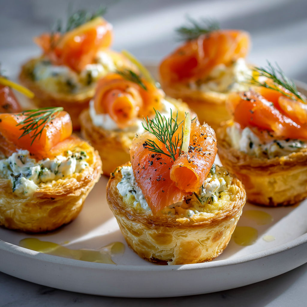 Tartelettes au Saumon Fumé et Fromage Frais : Raffinement à l’Apéritif.